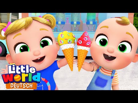 Niko und Nina lieben Eiscreme! | Schoko, Vanille, Erdbeere | Little World Deutsch - Kinderlieder