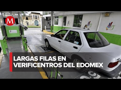 Caos en verificentros de Edomex ante escasez de hologramas