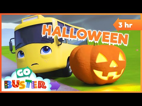 Go Buster Halloween Special! SPOOKY Cartoons For Kids! Go Buster - Bus Cartoons &amp; Kids Stories