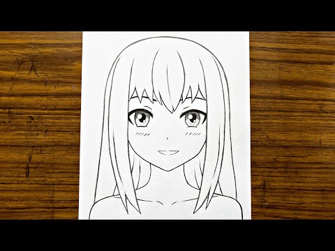 How to draw anime girl || How to draw for beginners|| Cute anime drawing tutorial || Anime drawing