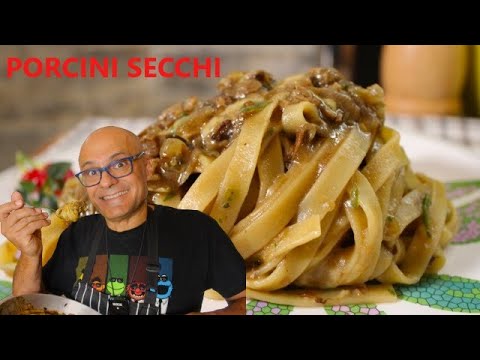 TAGLIATELLE coi PORCINI SECCHI senza PANNA ricetta delle tagliatelle ai funghi porcini secchi