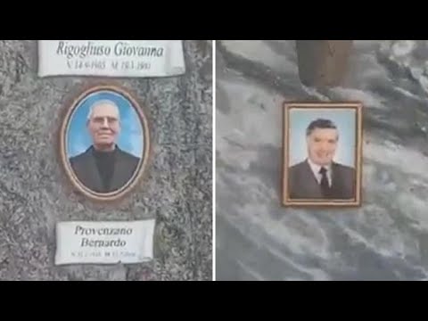 L&amp;rsquo;omaggio sulla tomba di Provenzano e Riina: il video con la famiglia nel cimitero di Corleone