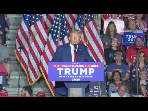 Donald Trump speaks at Erie Insurance Arena