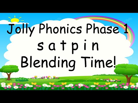 BLENDING /READING  TIME! JOLLY PHONICS PHASE 1-S,A,T,I,P,N