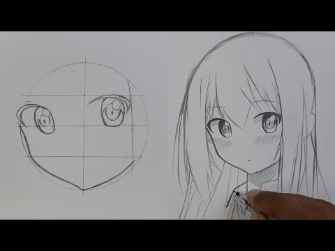 Easy and fun way to draw anime girl ☺ | For Beginners