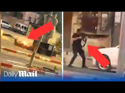 Dramatic footage of gunbattle between Isreali soldiers and Palestinians in West Bank