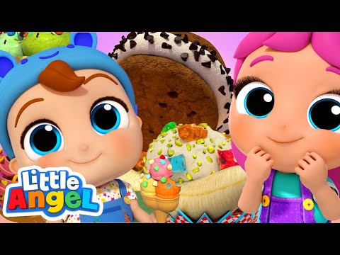 Summer Ice Cream Fun |  Little Angel Color Songs &amp; Nursery Rhymes (Learn Green, Blue, Red, Etc.)