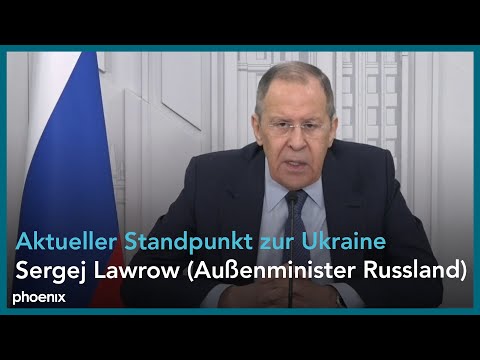 Pressegespr&auml;ch mit dem russischem Au&szlig;enminister Lawrow zur aktuellen Situation in der Ukraine