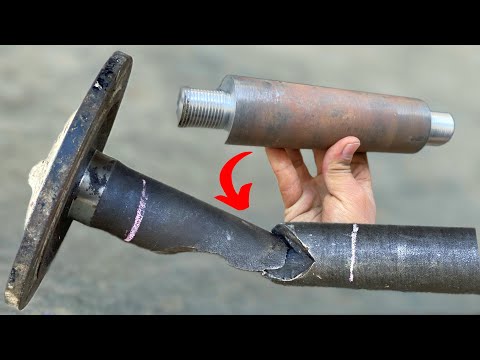 Making of Broken Axle with Extra Piece Having Both side Thread | Repair Broke Axle by Three Pieces