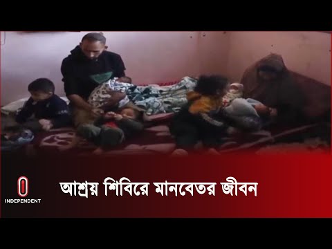 গাজায় ৮ সন্তান নিয়ে আশ্রয় শিবিরে মানবেতর জীবন কাটাচ্ছেন বাস্তুচ্যুত দম্পতি | Independent TV