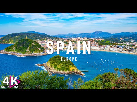 FLYING OVER SPAIN (4K UHD) - Relaxing Music Along With Beautiful Nature Videos - 4K Video HD