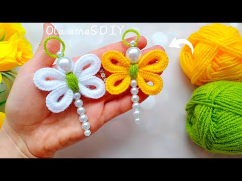 It's so Cute ☀️ Easy Dragonfly Making Idea with Yarn - You will Love It !! DIY Amazing Woolen Crafts