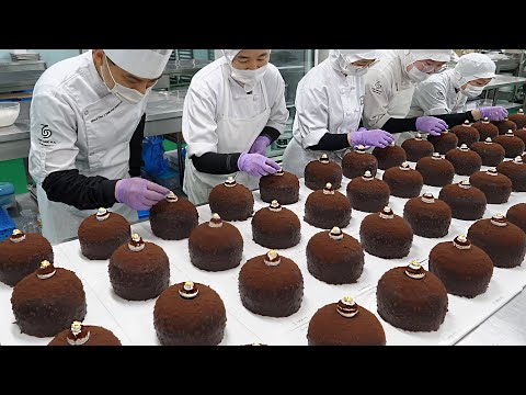 Chocolate Bomb! Giant Nut Chocolate Cake / Korean Food Factory