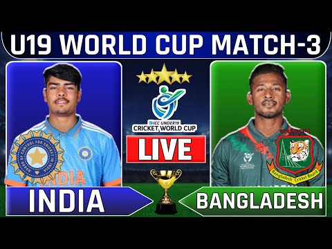 live u-19 world cup india-19 vs bangladesh-19 match-3 | today live cricket match | 