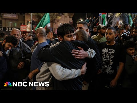 Palestinians welcome released prisoners back to West Bank