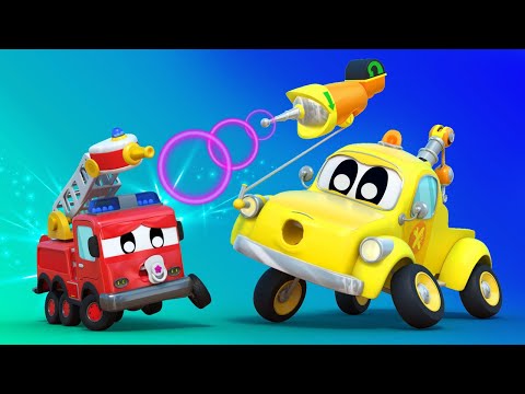 Frank the Firetruck Is A BABY! | InvenTom The Tow Truck | Car City World App