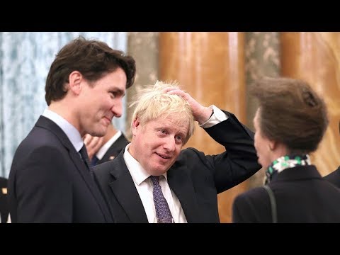 Nato leaders appear to be caught gossiping about Donald Trump at Buckingham Palace reception