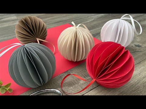 DIY Honeycomb Ball Ornament (Cardstock) | Paper Craft Ideas