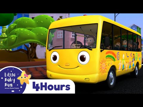 Wheels on the Bus | Little baby Bum | 4 hours of 🚌Wheels on the BUS Songs! | 🚌Nursery Rhymes