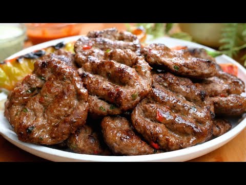 Easy and delicious kofta kebab recipe without an oven with two delicious sauces!