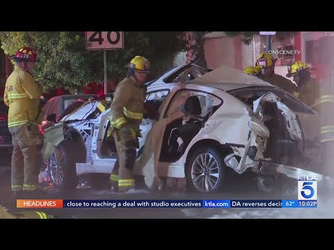 L.A. officer killed, SBSD deputy injured in crash involving suspected drunk driver