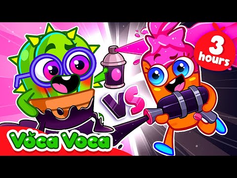 Pink Vs Black Challenge Song 💗🖤I Lost My Color 😱🎨 + Kids Songs &amp; Nursery Rhymes by VocaVoca 🥑