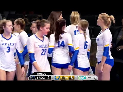 Girls High School Volleyball State SF Wayzata vs. Rogers 