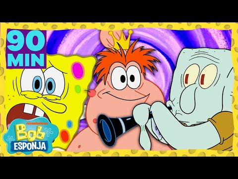 Bob Esponja | 90 MINUTOS dos MELHORES MOMENTOS de Bob Esponja em todos os tempos | Temporada 10