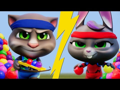 Talking Tom 🐱 Water Balloon Battle 😀 Cartoon for kids Kedoo Toons TV