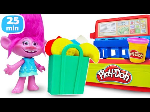 Irenes magische K&uuml;che. Wir spielen und kneten mit Poppy. 3 Play Doh Videos auf Deutsch