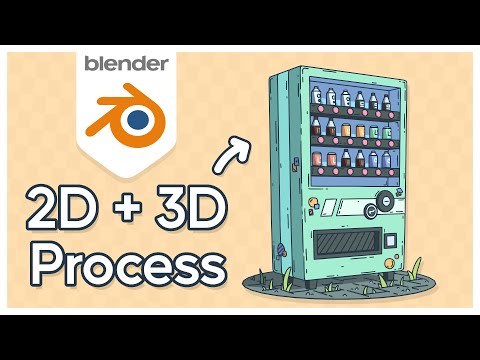 My Blender 2D/3D Process with Grease Pencil