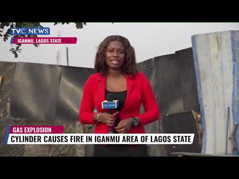 UPDATE: No Casualty As LASEMA, Fire Service Put Out Fire Caused By Gas Cylinder At Iganmu