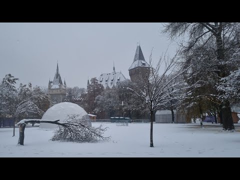 Budapest, Hungary 🇭🇺 Morning walk in the snow