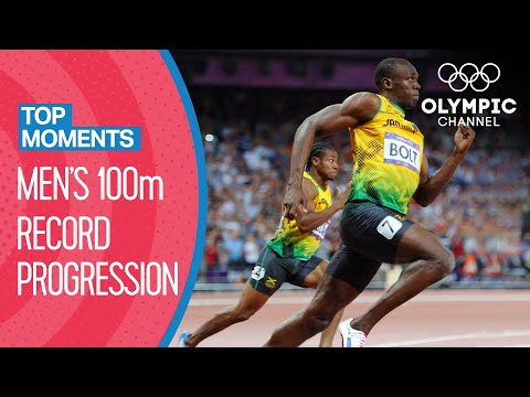 All Men's 100m Olympic Records! | Top Moments