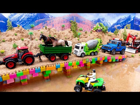 Trucks, Cranes, Excavators, Dump Trucks, Fire Truck, Police Car Story #04  IZ Toys