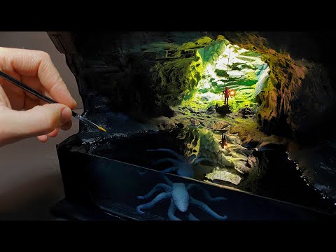 Monster of An Underground Lake Epoxy Resin Diorama