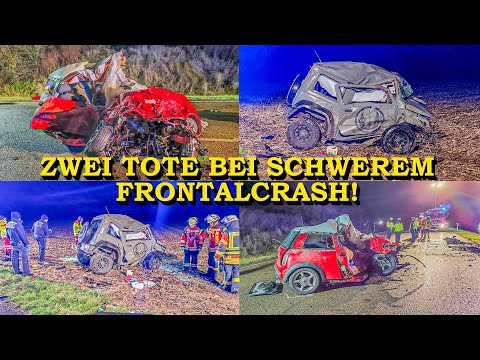 +++ ZWEI TOTE BEI FRONTALCRASH +++ GEL&Auml;NDEWAGEN KRACHT IN MINI | BEIDE AUTOWRACKS TOTAL ZERTR&Uuml;MMERT