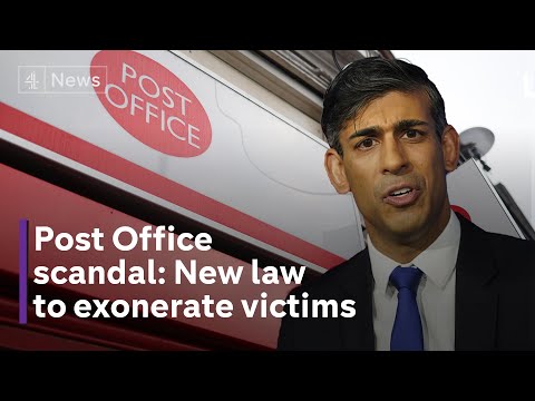 Sunak announces blanket exoneration for wrongly convicted in Post Office scandal