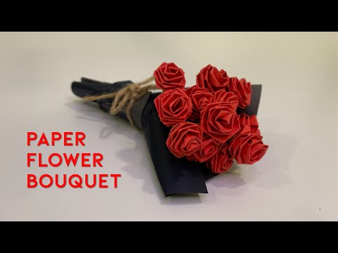 How to fold paper flower Bouquet / Origami Rose Bouquet