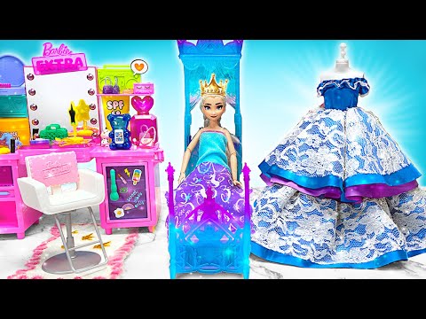 Princess Dollhouse Morning Routine With Elsa || FUN CRAFTS 🏰👑