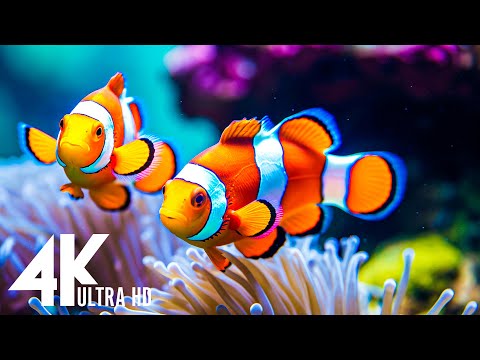 THE DEEP OCEAN | 4K TV ULTRA HD / Full Documentary - Beautiful Coral Reef Fish Video - Stress Relief