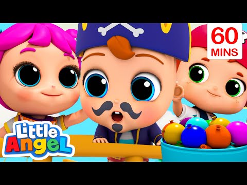 Water Balloon War | Little Angel - Sports &amp; Games Cartoons for Kids