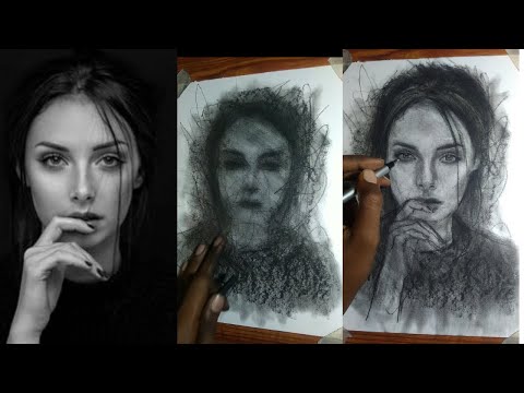 skillful charcoal portrait drawing techniques