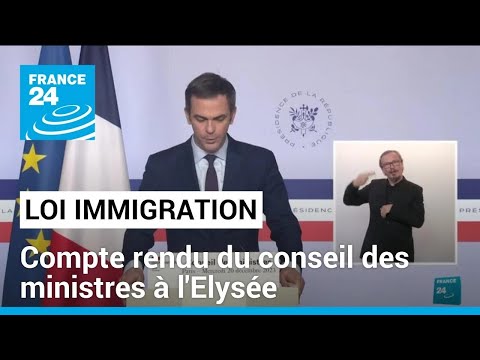 Loi immigration adopt&eacute;e : compte rendu du conseil des ministres &agrave; l'Elys&eacute;e &bull; FRANCE 24