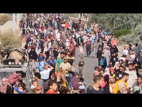 Palestinians flee to southern Gaza