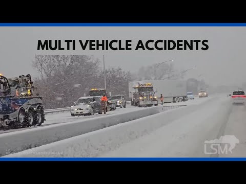 01-12-2024 Chicago, Illinois - Winter Storm - Heavy Snow - Multiple Vehicle Accidents - i-90 Shots