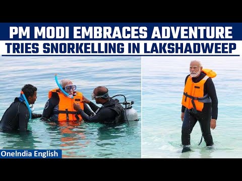 PM Modi goes snorkelling, enjoys early morning walks in Lakshadweep | Watch | Oneindia