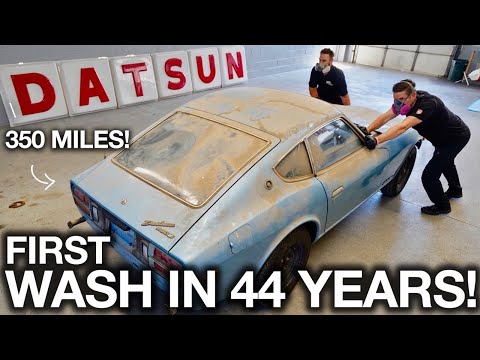 First Wash in 44 years! Barn Find Datsun 280z with only 350 Original Miles