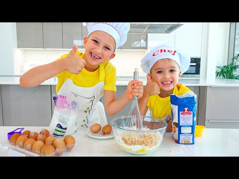 Vlad y Niki Cocinando y jugando con mam&aacute; - Colecci&oacute;n de videos para ni&ntilde;os