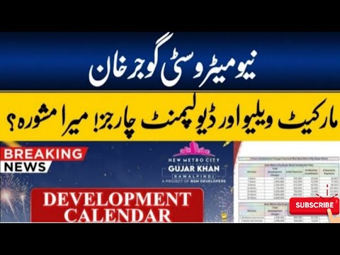 Bad News For New Metro City Gujar Khan Investors, Latest News of New Metro City, Development Charges